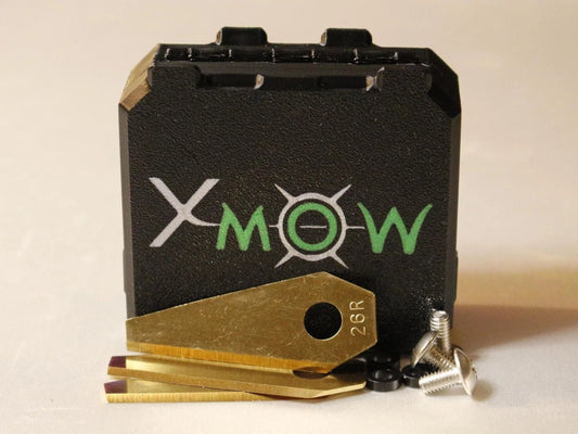 24 Titanium Plated Blades for Carbon Fiber Mammotion Luba Blade Disks (discs) NO STUCK BLADES - Xmow